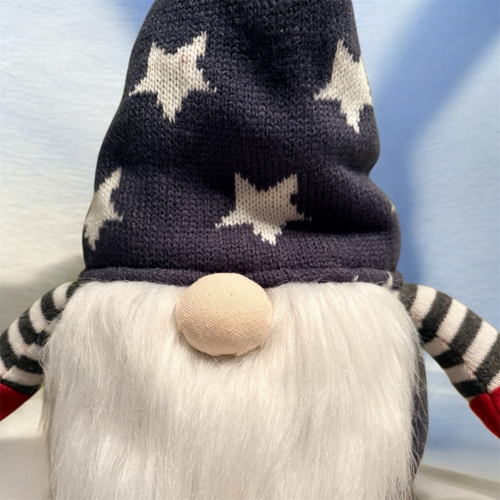 Patriotic 20” Gnome Plush 3 Wick Candle,  30” x 60” American Flag Beach Towel - Picture 5 of 16